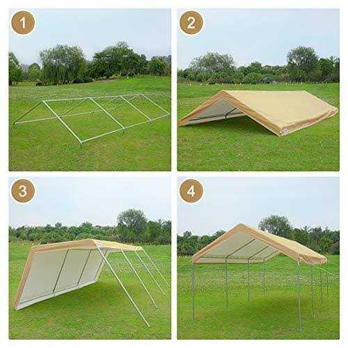 Advance Outdoor 10' x 20' Heavy Duty Carport Car Canopy Garage Boat Shelter Party Tent - Image 4
