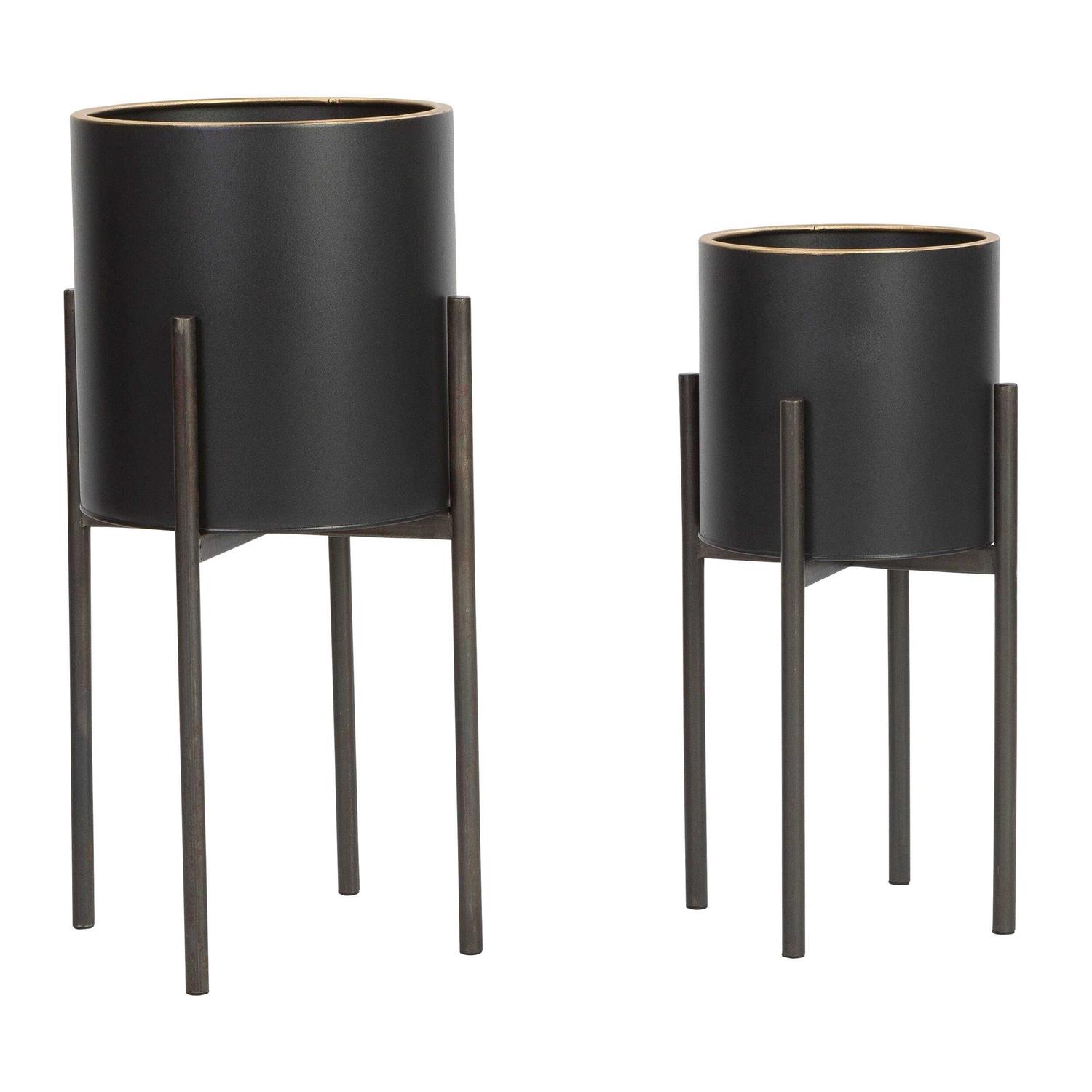 Aspire Home Accents Jaxon Modern Black Planters - Image 3