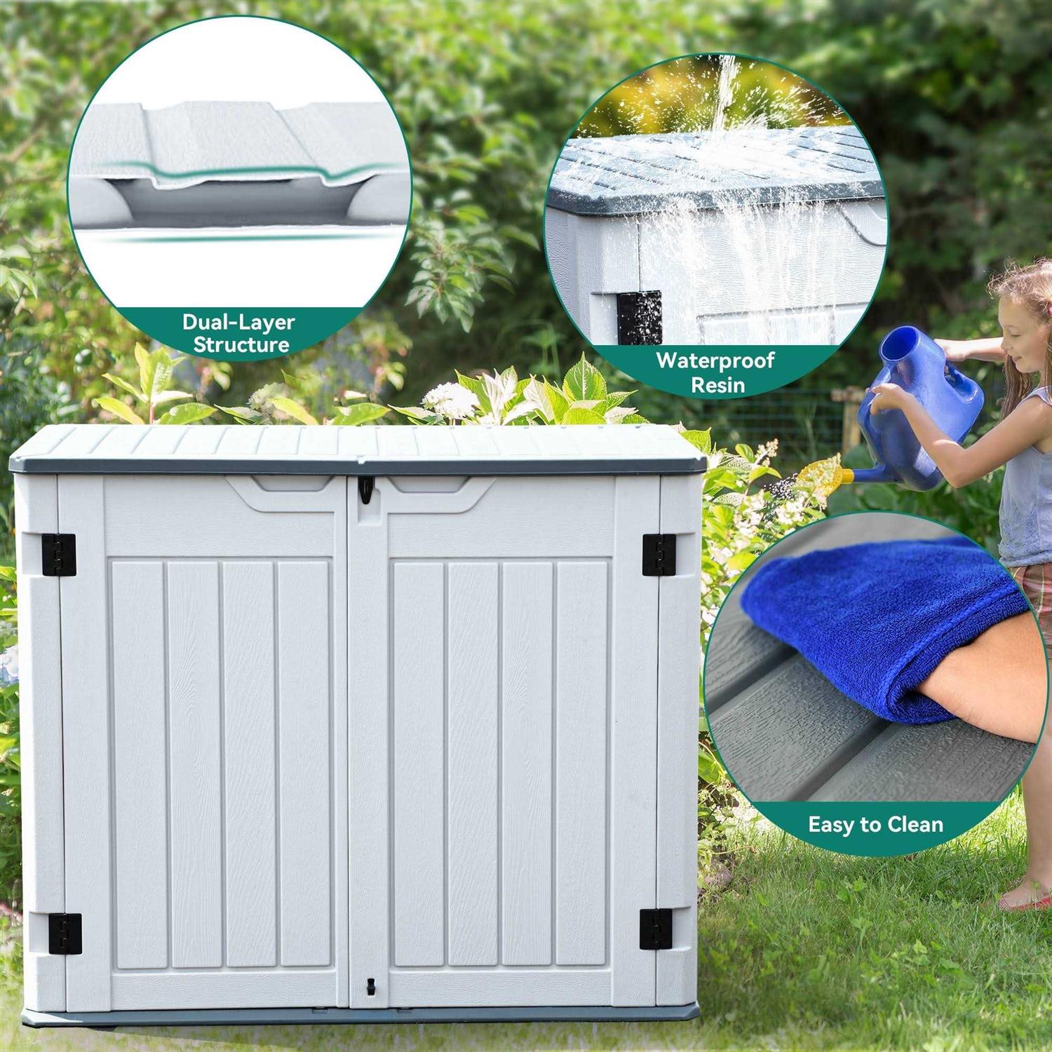 4.25 ft. W x 2.4 ft. D Resin Storage Shed - Image 3