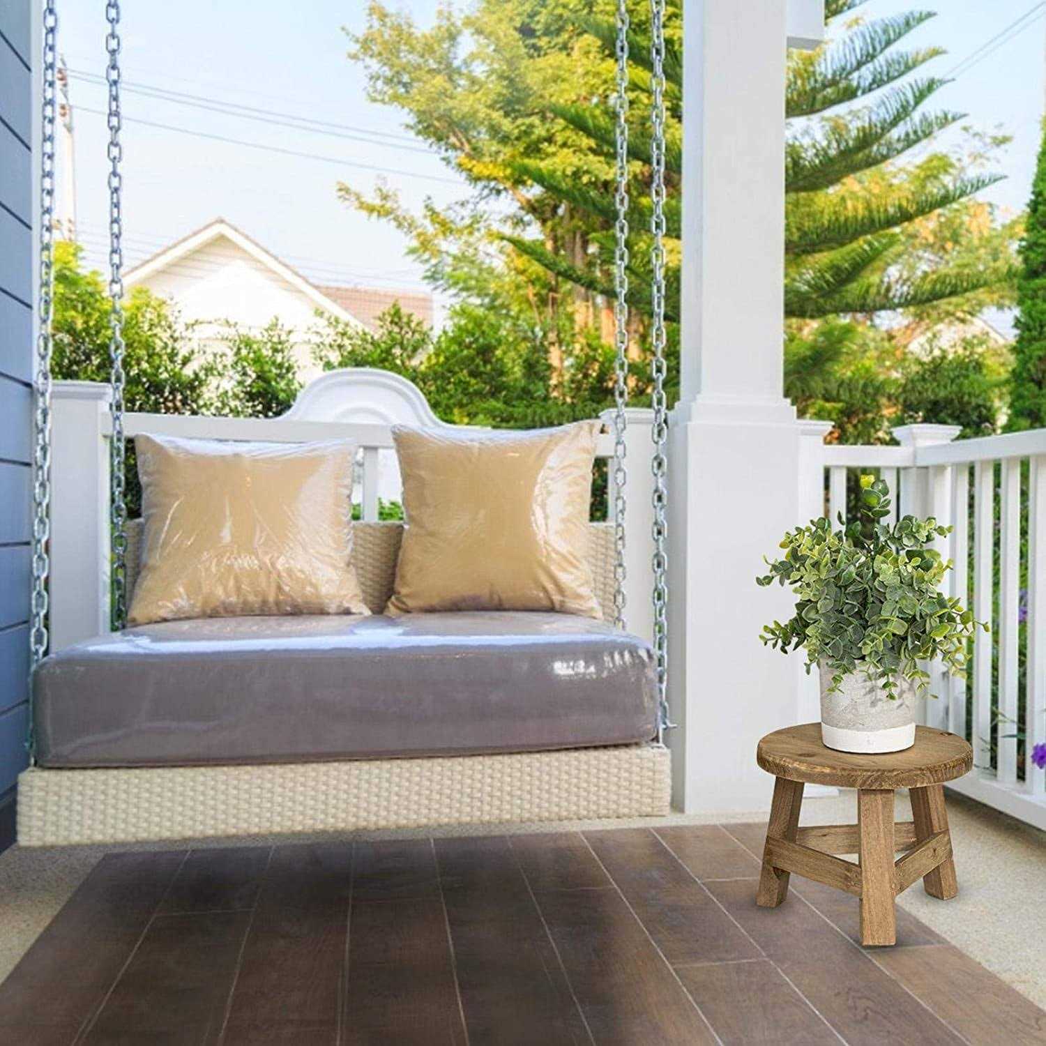 Wooden Plant Stand High Stool Plant Stand Multi-Function Flower Pot Holder - Image 3