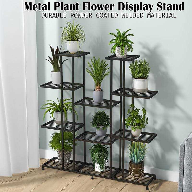 twhep Metal Plant Stand 9 Tiers Multifunctional Plant Stands for Indoor Plants - Image 3
