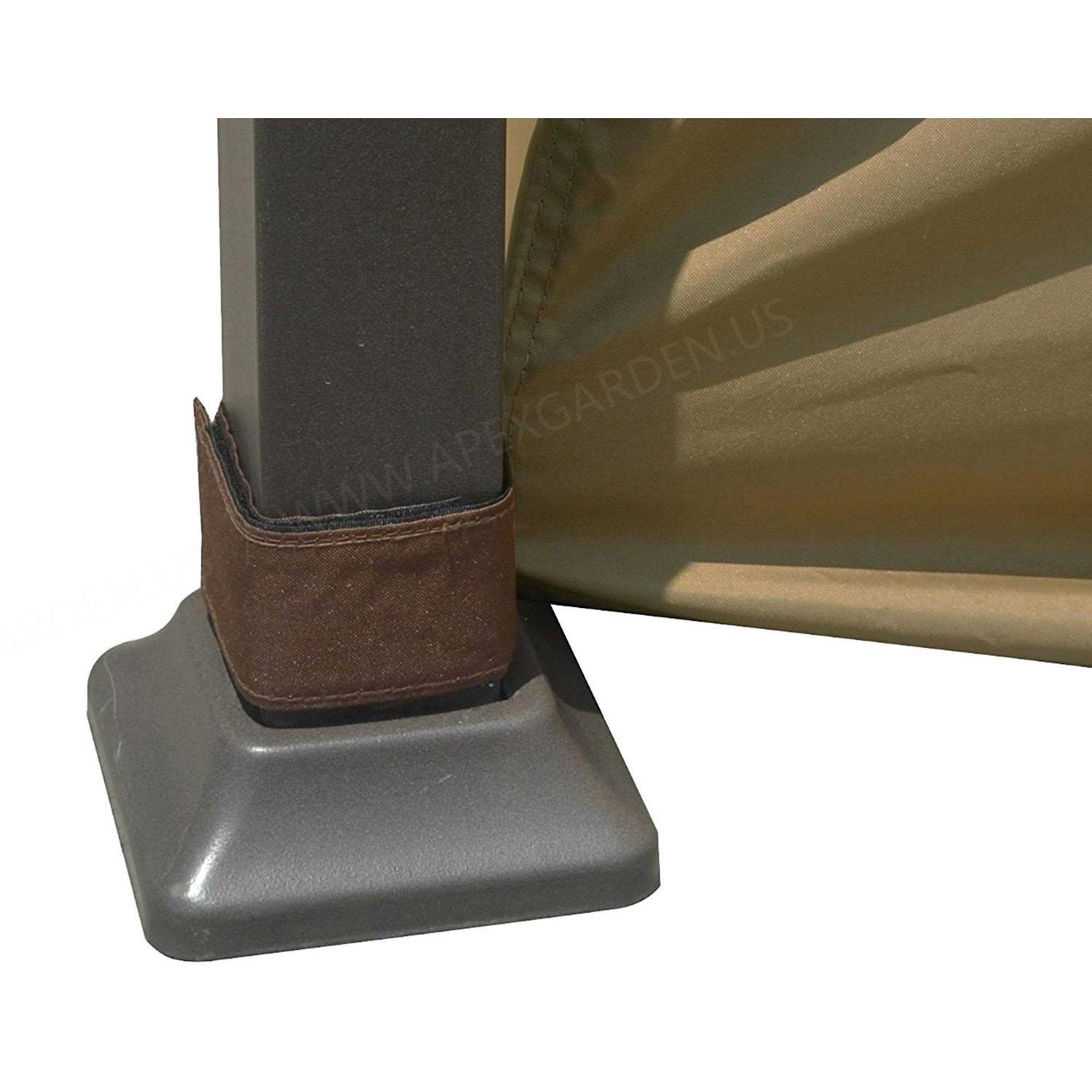 APEX GARDEN Four-Side Privacy Curtain Set for 10-ft x 12-ft Gazebo - Image 4