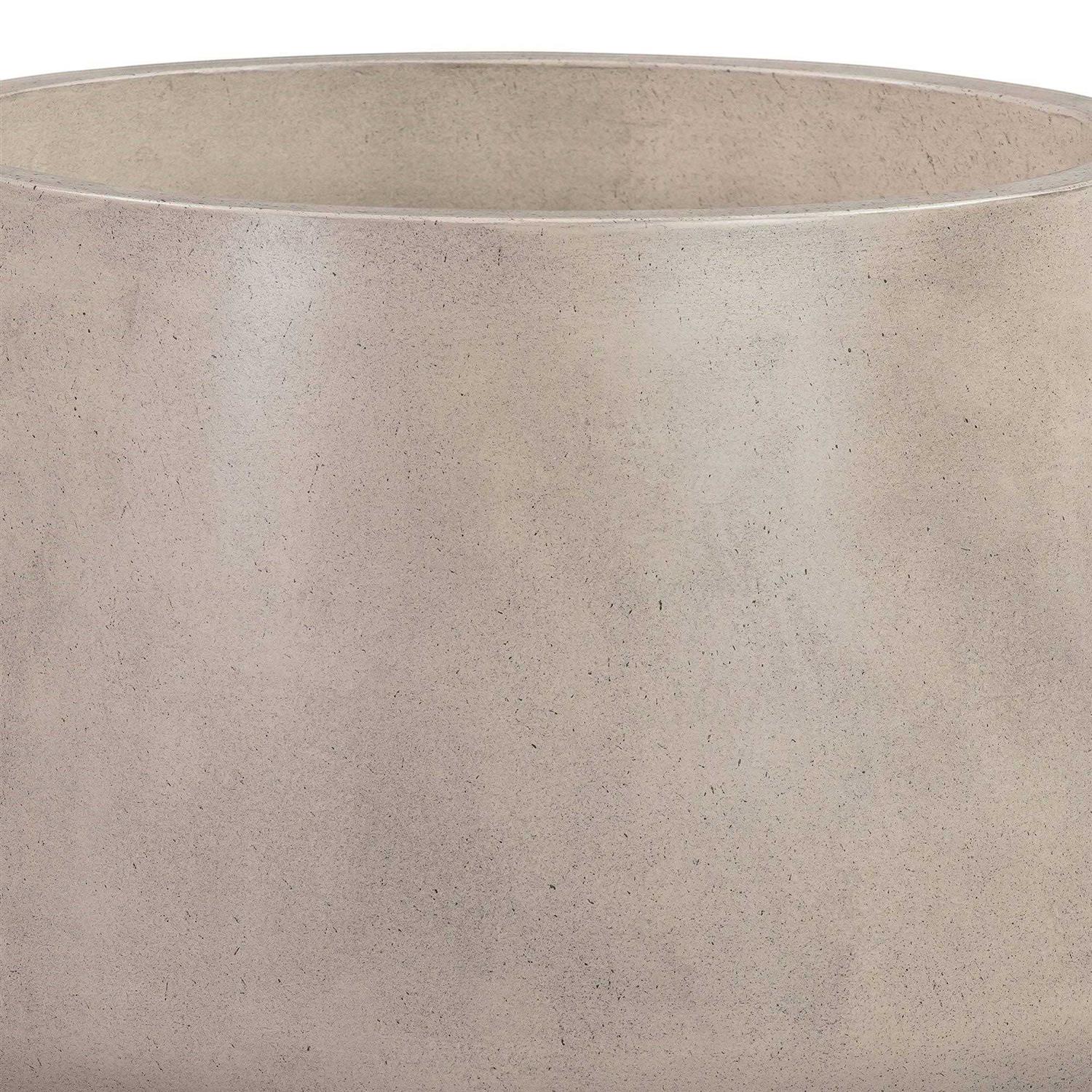Amethyst Round Lightweight Concrete Indoor or Outdoor Planter Armen Living - Image 5