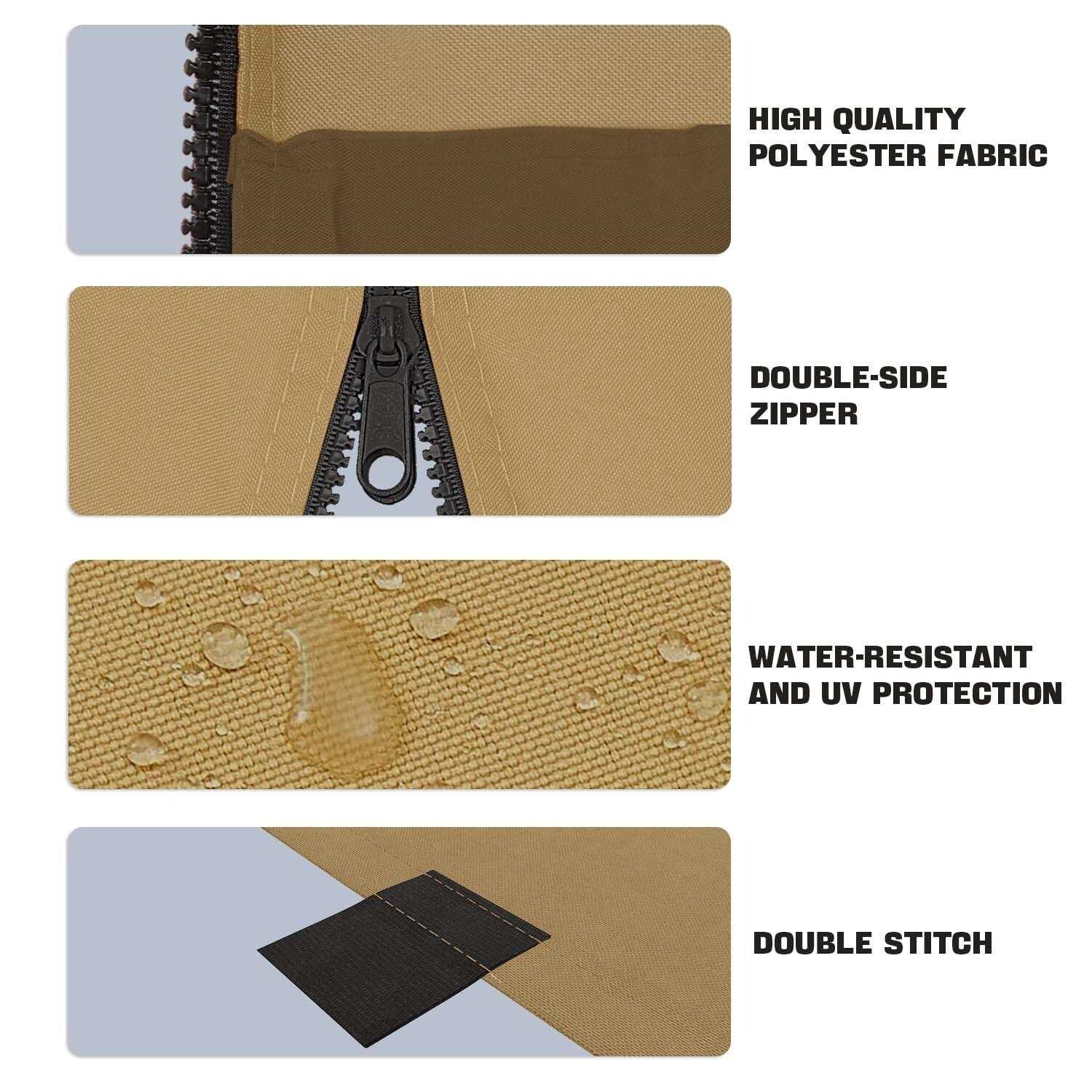 Aoodor 10' x Gazebo Curtain Replacement Universal 4-Panel Sidewalls - Image 3