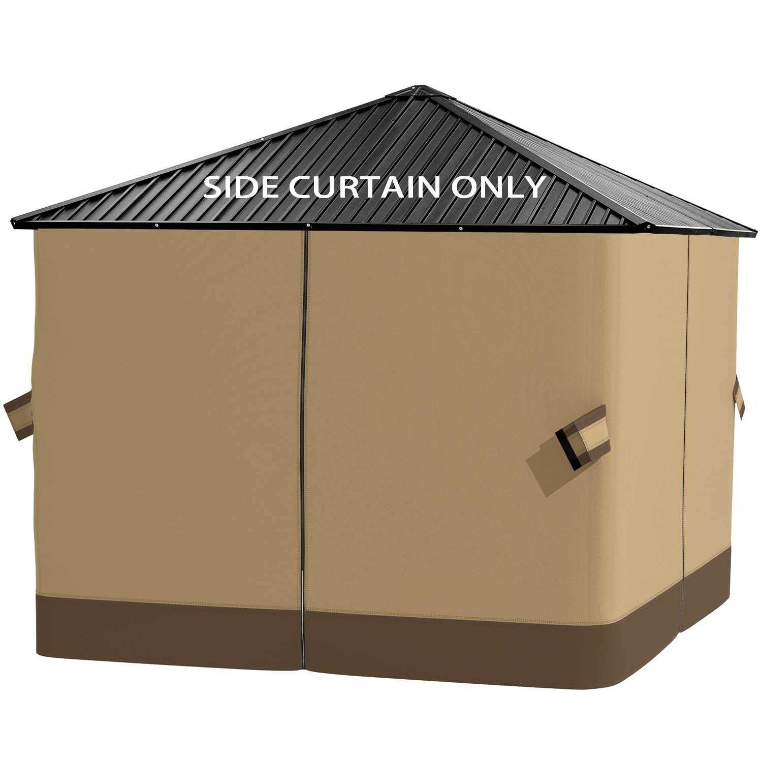 Aoodor 10' x Gazebo Curtain Replacement Universal 4-Panel Sidewalls - Image 5