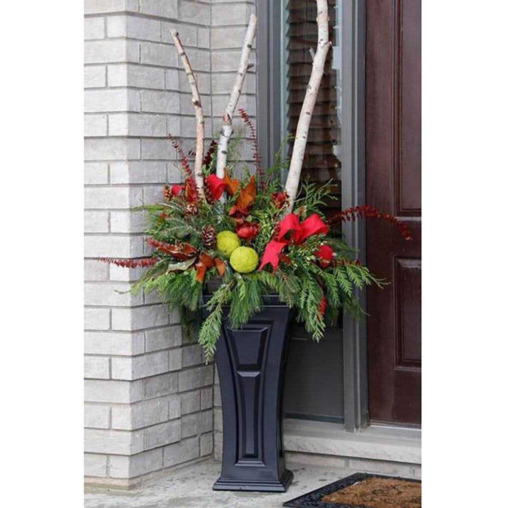 YIMBY Heritage Self Watering Tall Outdoor Garden Patio Planter Pot - Image 3