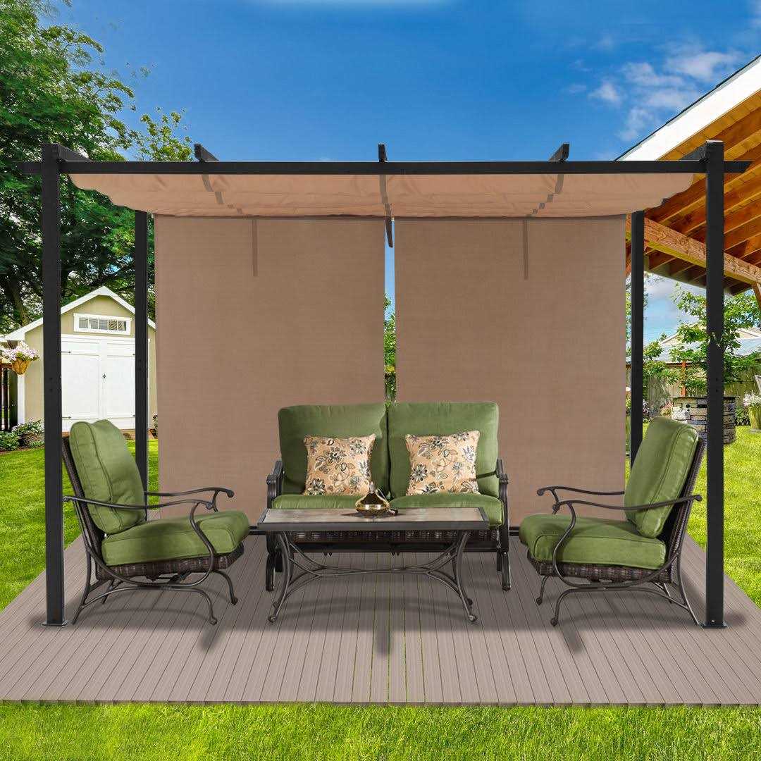 Aoodor Outdoor Pergola with Retractable Canopy - Image 4