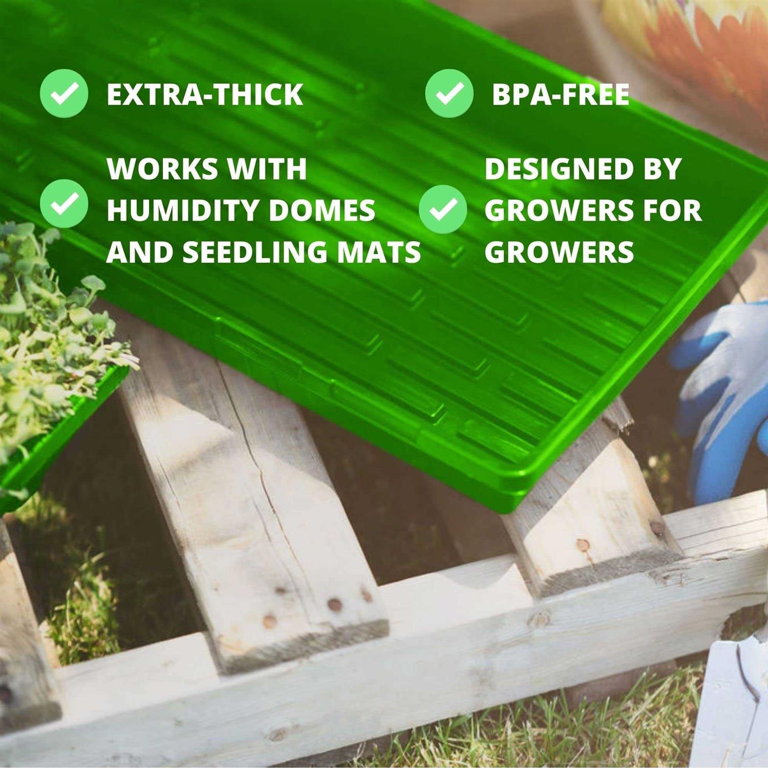 1020 Seed Starting Trays Plant Tray Microgreens Growing Trays Plastic Seed Trays - Image 3