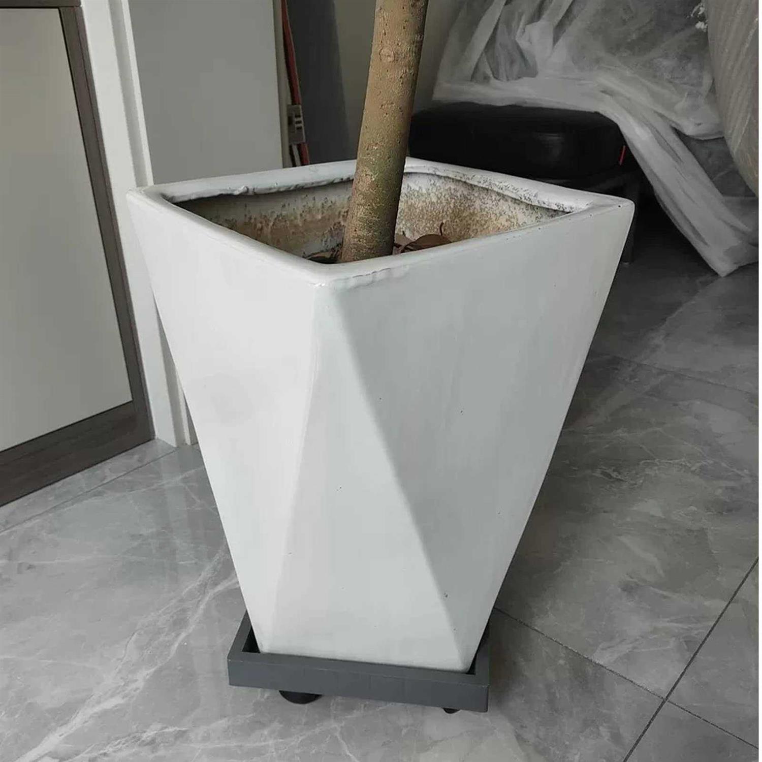 WanderingDonkey Square Heavy Duty Plant Caddy with Wheels,Rolling Stand Pot Trolley,Wheeled Planter Saucer Tray,Potted Flower Mover Dolly - Image 5