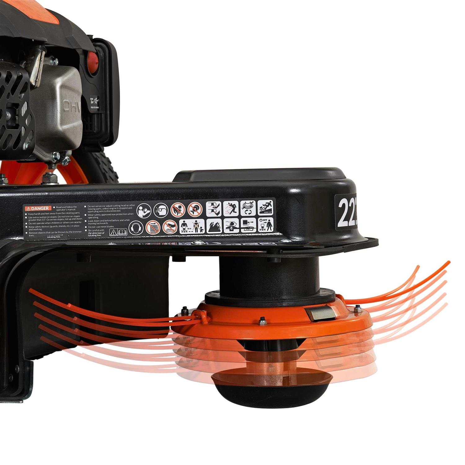 YARDMAX 22 in. 170cc Gas Walk Behind String Trimmer Mower - Image 3