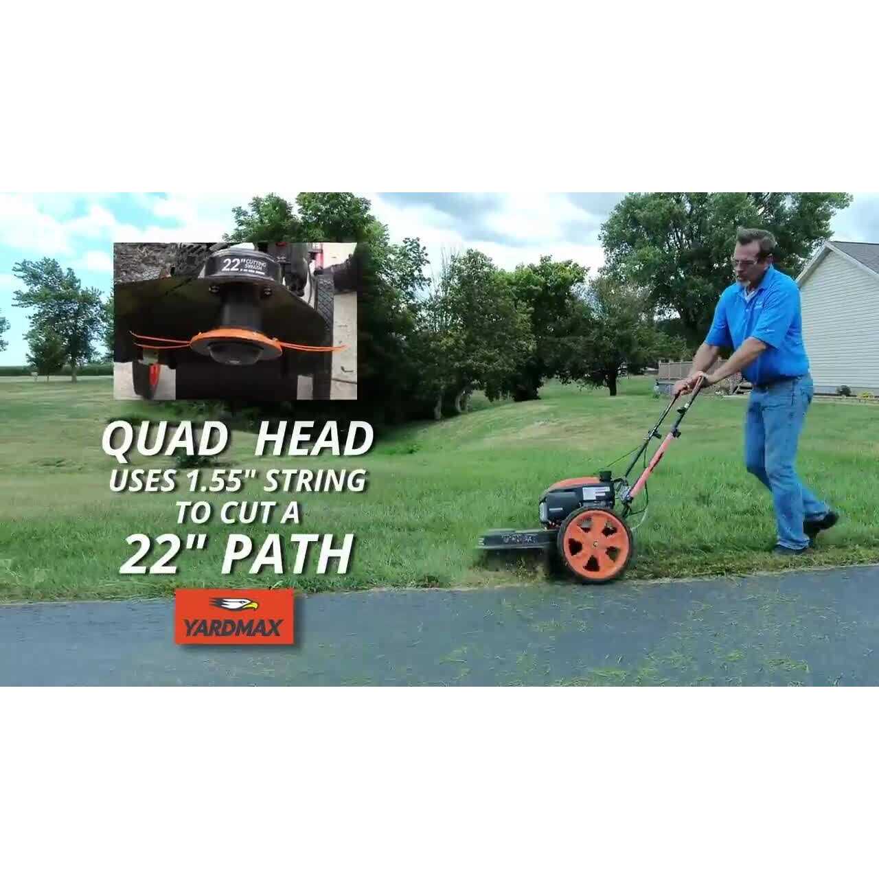 YARDMAX 22 in. 170cc Gas Walk Behind String Trimmer Mower - Image 4