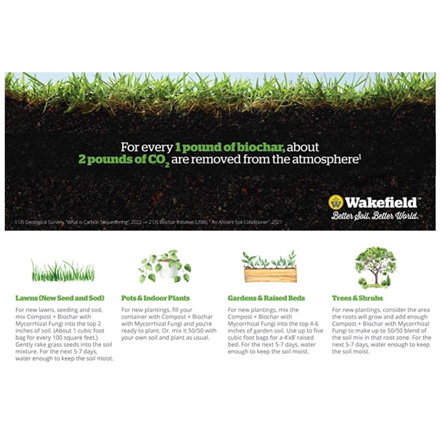 Wakefield Compost + Biochar with Mycorrhizal Fungi Organic Compost Mix - Image 3