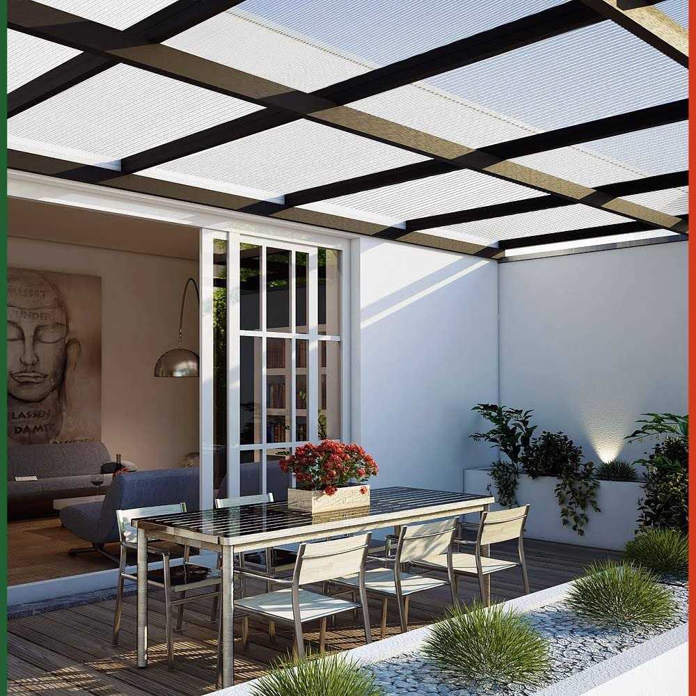 14 Pieces Set 2' X 4' Polycarbonate Panel,Twin Wall Polycarbonate Panels Waterproof UV Protected Reinforced Clear Sheets for Greenhouse - Image 3