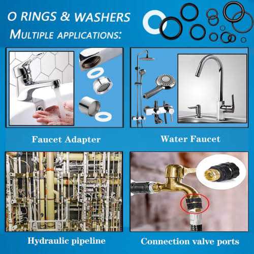 TWCC 1000PCS 18 Size O Ring Kit+18 Size Rubber Washers Assortment Kit for Plumbing Faucet Water Pipe Garden Hose Shower Heads Gasket Repair and Air - Image 4