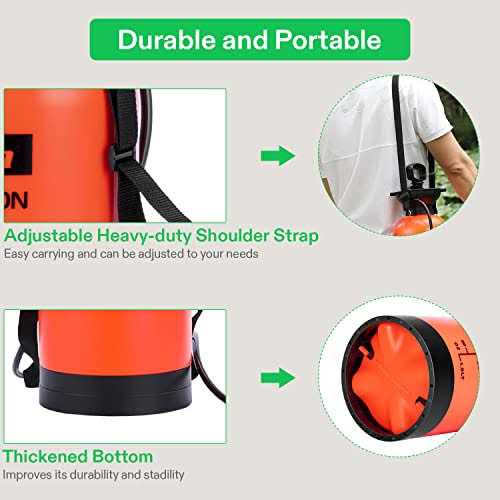 VIVOSUN Pump Pressure Sprayer Pressurized Lawn & Garden Water Spray Bottle with Adjustable Shoulder Strap - Image 5