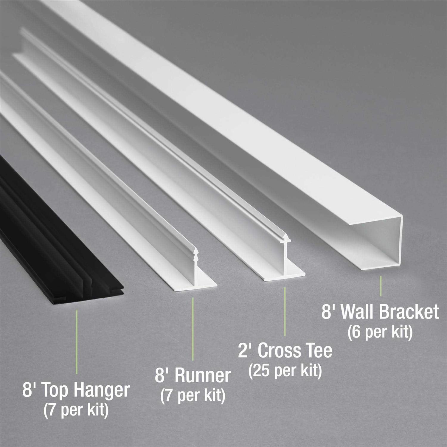 CeilingMAX 100 Sq. ft Surface Mount Ceiling Grid Kit - Image 5