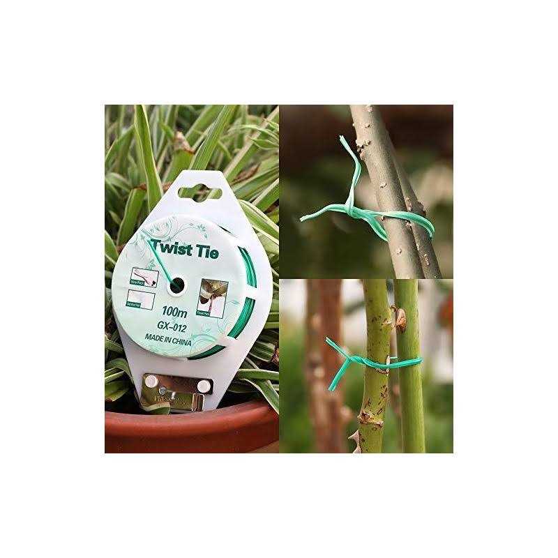 Twist Ties - All-Purpose Coated 328Feet Garden Plant Ties with Trimmer Garden Twine Support Ties Reusable for Gardening Plants Growth and Care, Office - Image 4