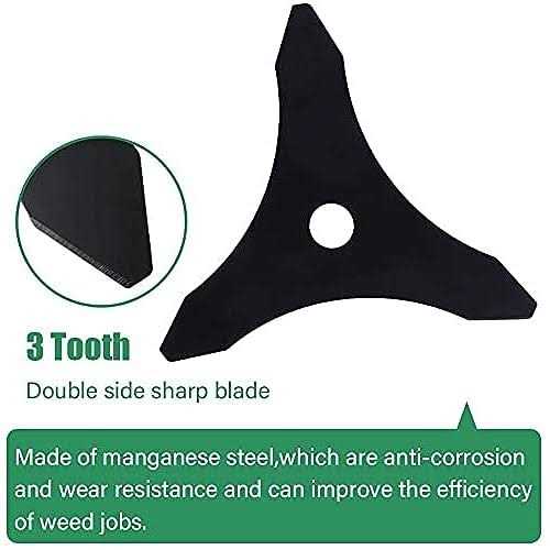 ACEBINTE 9 x 20t Chainsaw Tooth Brush Blades Kit Cutter Trimmer Weed Eater Blade - Image 3