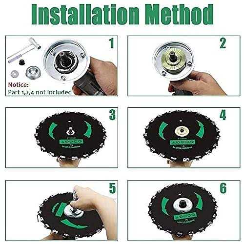 ACEBINTE 9 x 20t Chainsaw Tooth Brush Blades Kit Cutter Trimmer Weed Eater Blade - Image 5