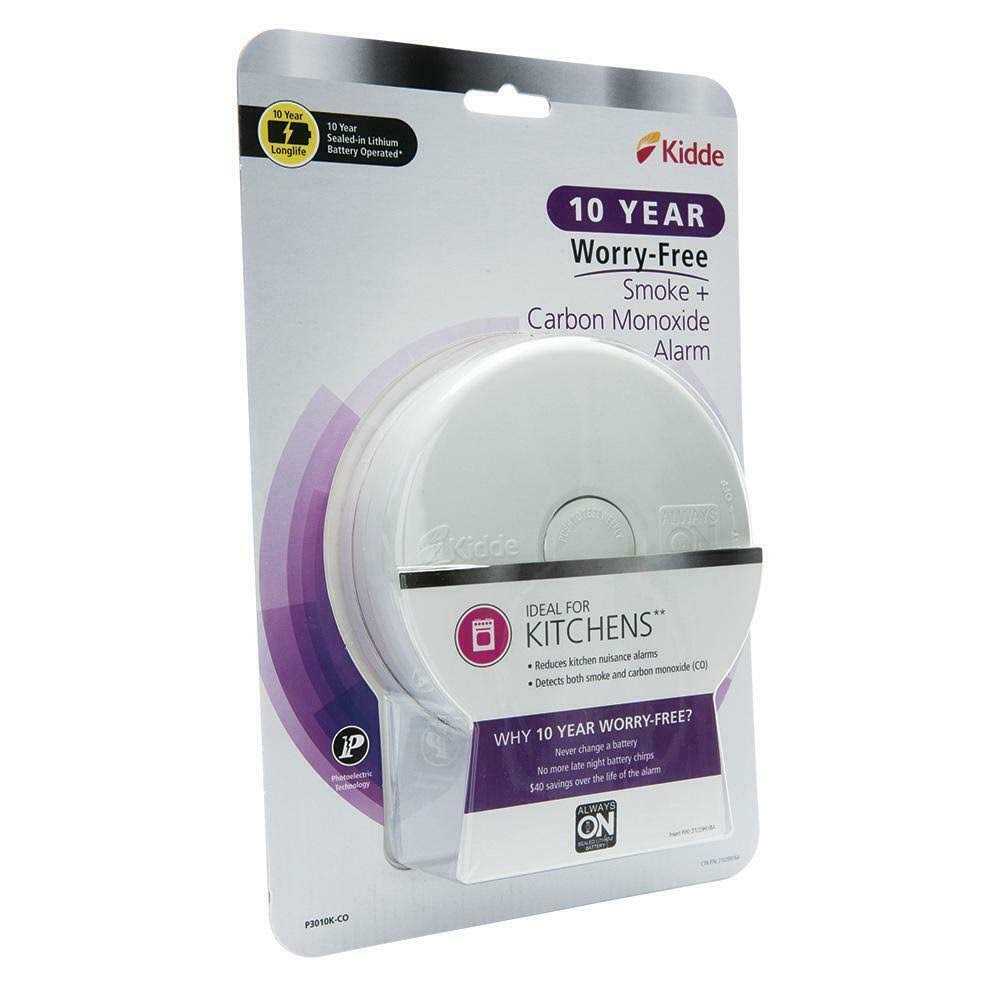 Kidde P3010K-CO Worry-Free Kitchen Photoelectric Smoke and Carbon Monoxide Alarm with 10 Year Sealed Battery - Image 3