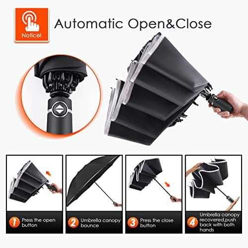 Bodyguard Inverted Umbrella Large Windproof Umbrellas for Rain & Sun - Image 3