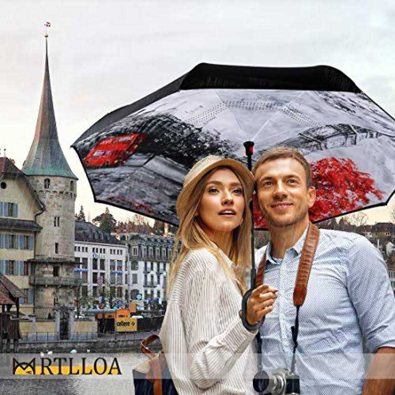 Mrtlloa Windproof Inverted Reverse Umbrella with Uv Protection - Image 5