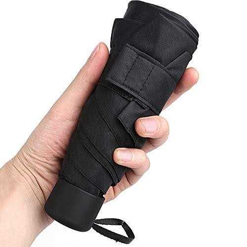 Gaoyaing Compact Travel Umbrella with Case Sun&Rain Lightweight Small And Compact Suit for Pocket Black34 Inches - Image 3