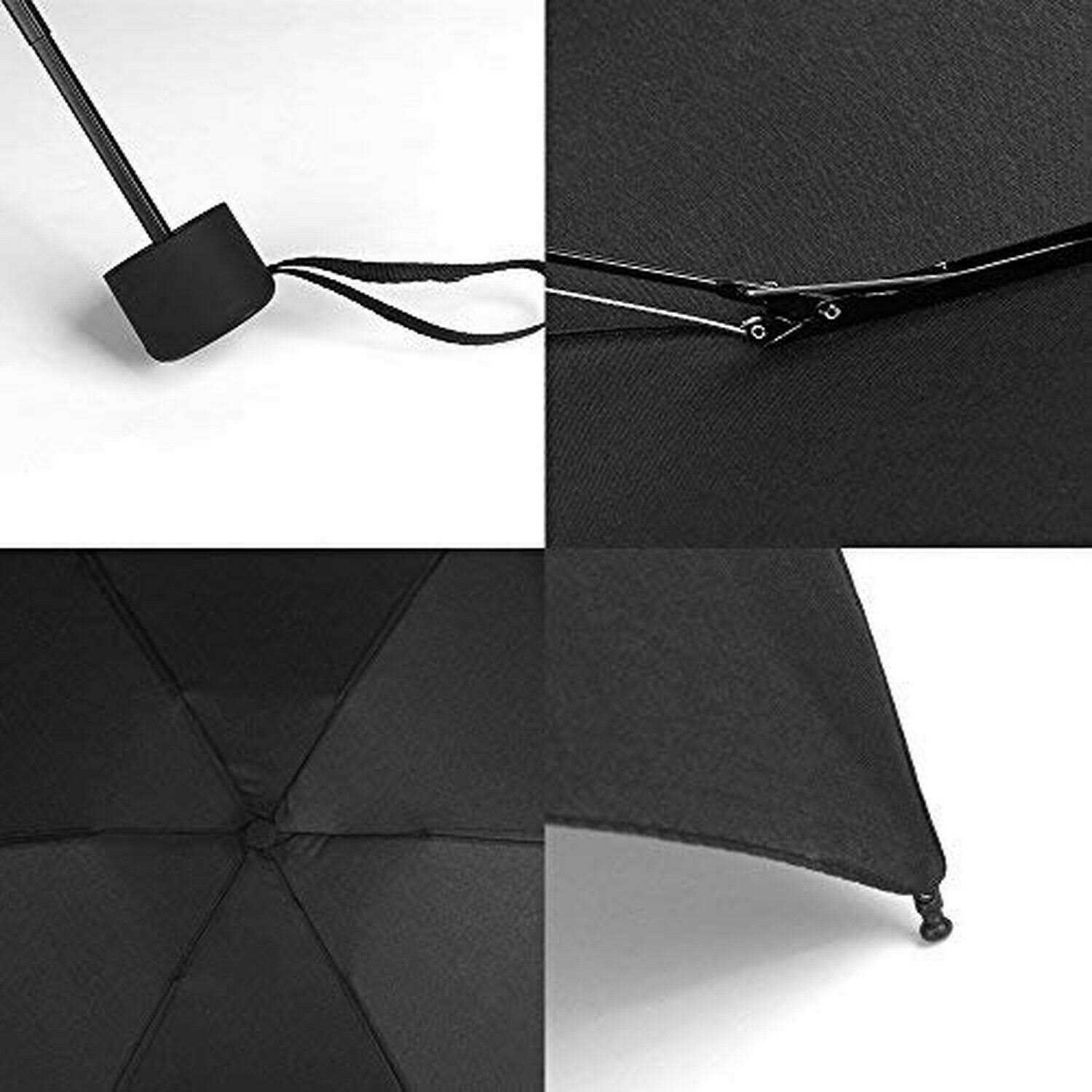 Gaoyaing Compact Travel Umbrella with Case Sun&Rain Lightweight Small And Compact Suit for Pocket Black34 Inches - Image 4