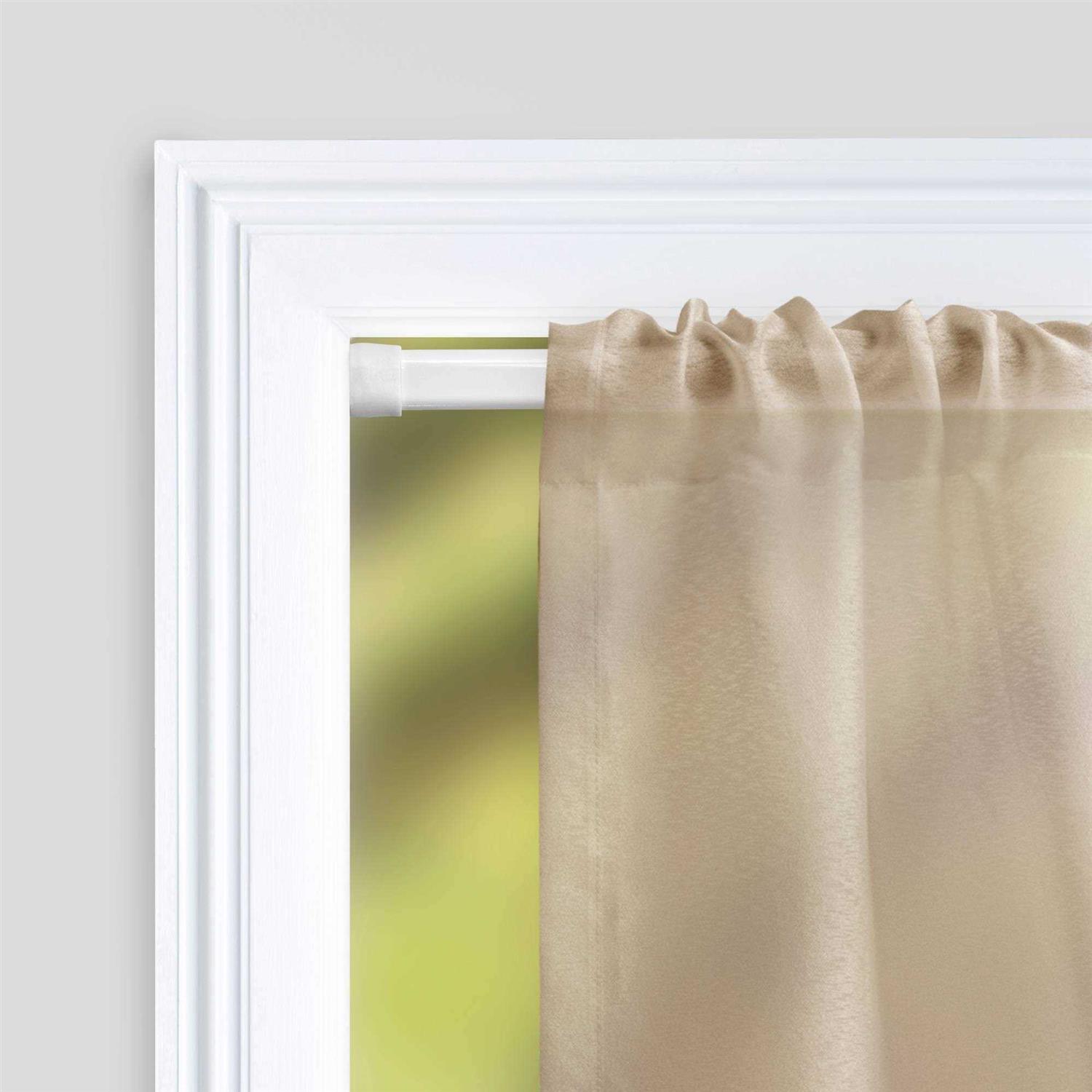 Room Essentials Oval Spring Tension Curtain Rod White - Image 3