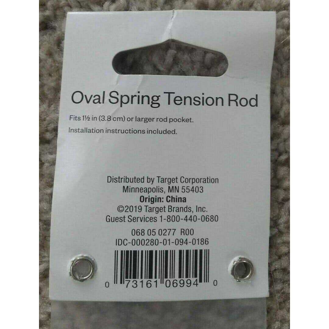 Room Essentials Oval Spring Tension Curtain Rod White - Image 4