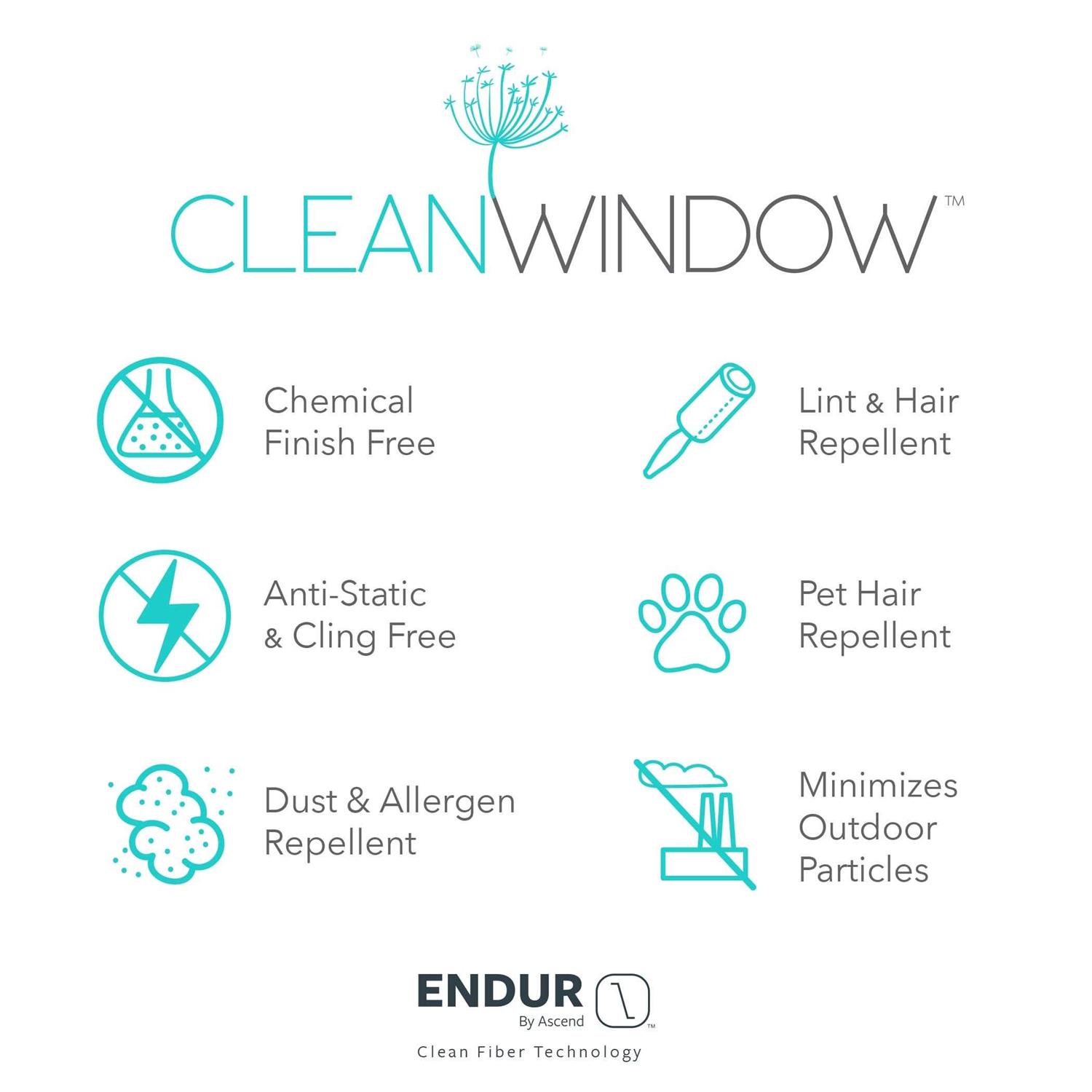 Clean Window Textured Slub Stripe Anti-Dust Curtain - Image 4