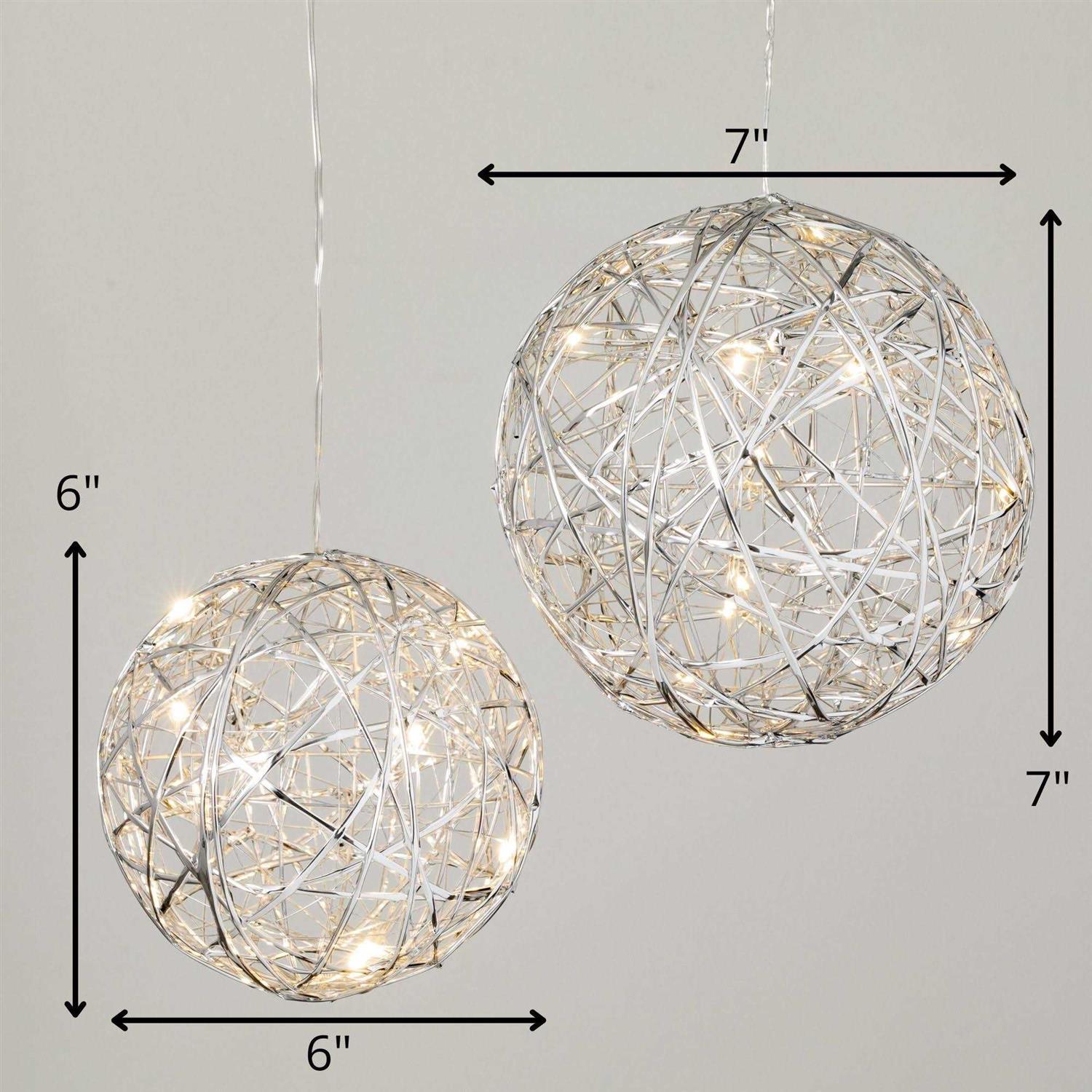 Sullivans Gold Lighted Hanging Globe Set - Image 3