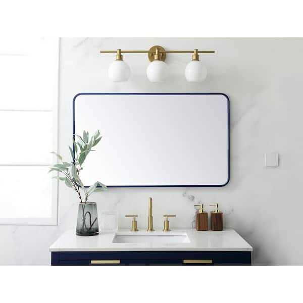 Timeless Home H x Modern Soft Corner Rectangular Wall Mirror - Image 3
