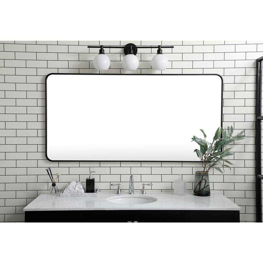 Timeless Home H x Modern Soft Corner Rectangular Wall Mirror - Image 5
