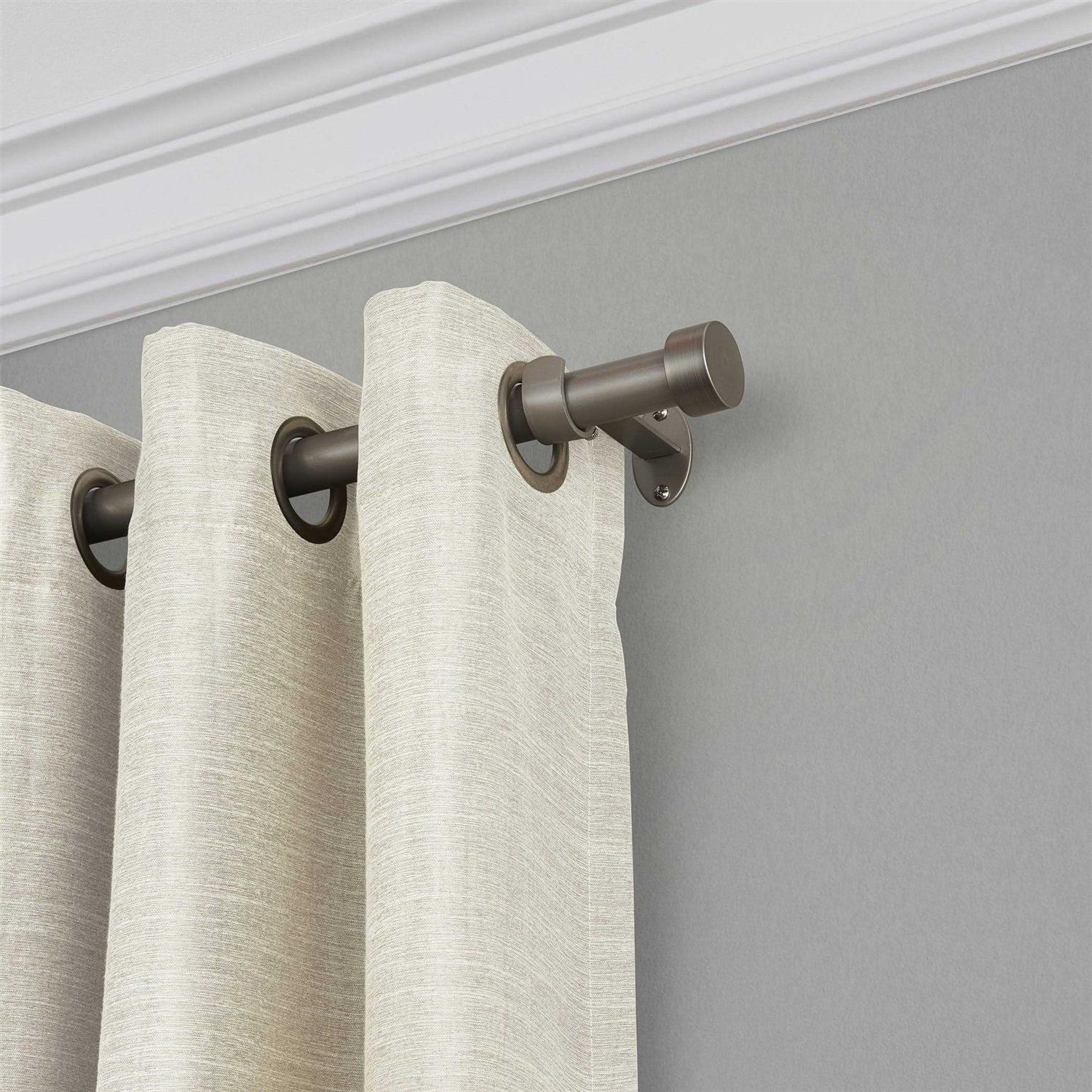 Elrene Home Fashions Serena Single Curtain Rod with Contemporary Cap Finial - Image 3